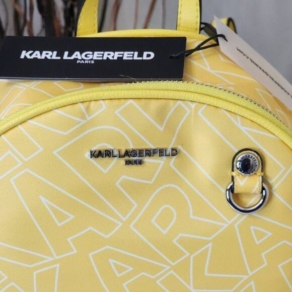 NEW! Karl Lagerfeld Paris Adele Yellow Backpack / Hand Bag main image 5